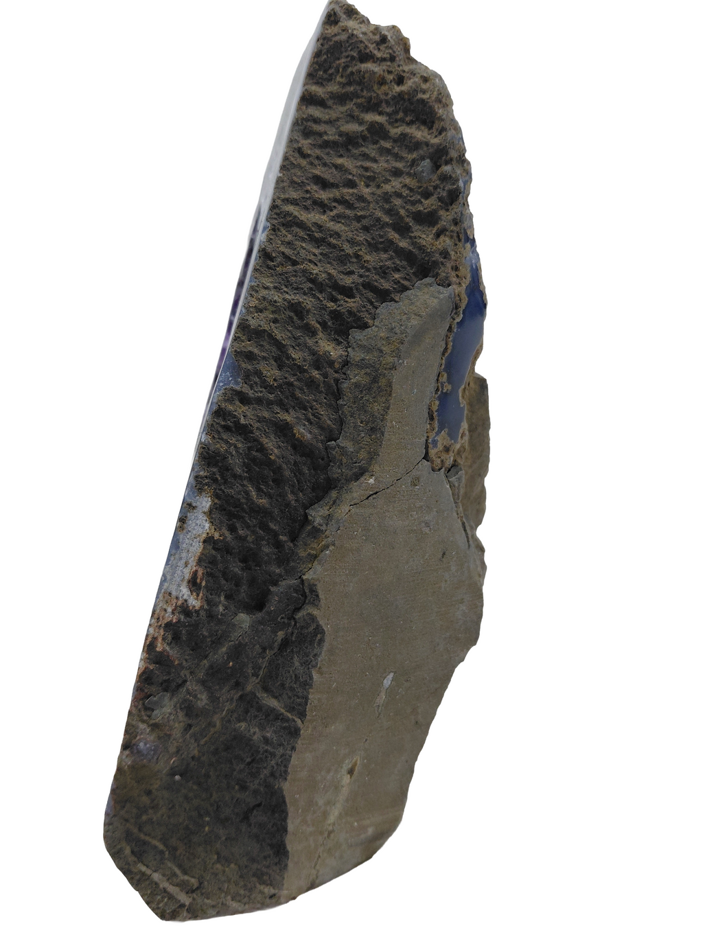 Deep Purple Amethyst Geode Cathedral with Agate Banding - 1.35 kg