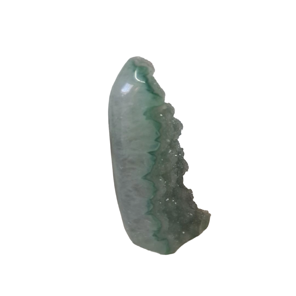 Rare Green Sugar Amethyst – Cut Base Specimen (0.55kg)